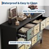 GustoWave 6 Drawers Dresser for Bedroom, Wood Rustic Chest of Drawers with Metal Handle, Retro Floral Pattern Drawer, Farmhouse Dresser for Bedroom - 4 of 4