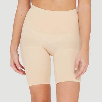 Assets By Spanx Women's Remarkable Results High-waist Mid-thigh Shaper -  Light Beige L : Target