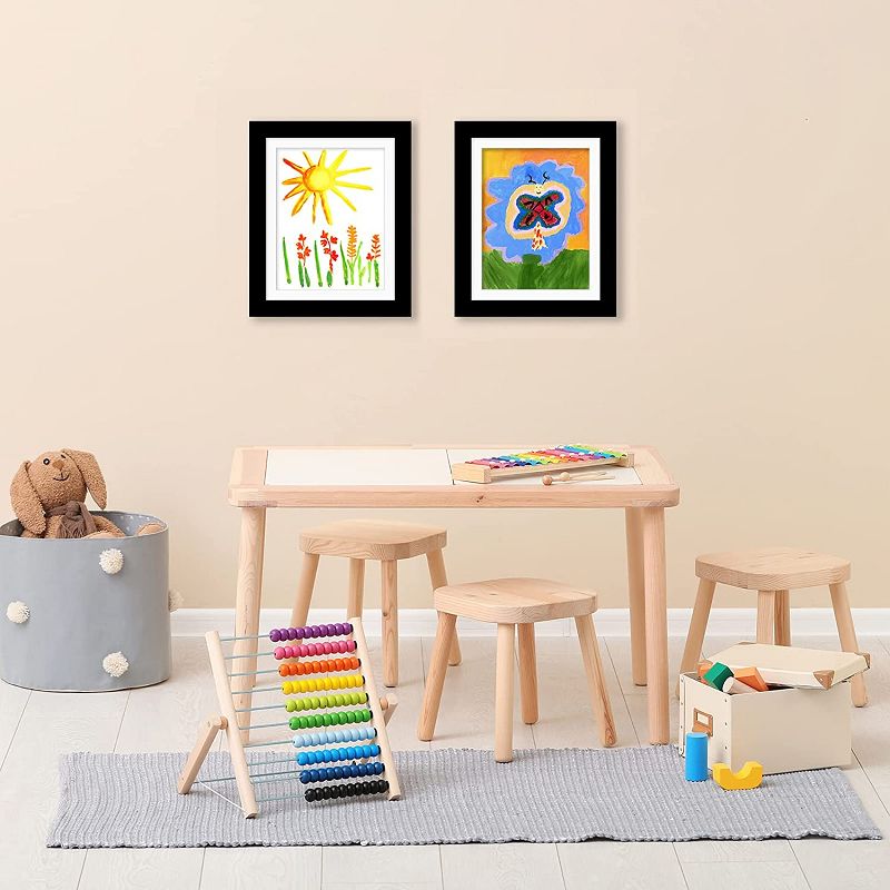 Americanflat 10x12.5 Kids Artwork Picture Frame in Black - Displays 8.5x11 With Mat and 10x12.5 Without Mat - Pack of 2, 5 of 8