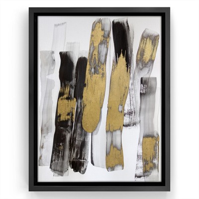 11 x 14 Floral Arrangement Framed Wall Canvas Gold/White - Threshold™  designed with Studio McGee