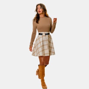 Women's Casual Date Plaid Mini Dress - Cupshe - 1 of 4