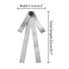 INSPIRE CHIC Women's Ribbon Bowknot Pre-Tied Pin Brooch Ties with Black Rhinestone - 2 of 4