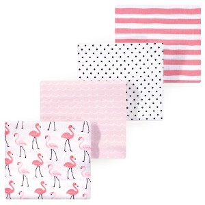 Luvable Friends Little Treasure Flannel Receiving Blankets 4pk - 1 of 1