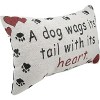 Manual Woodworkers and Weavers A Dog Wags Its Tail With Its Heart Throw Pillow, Pet-Inspired Decorative Cushion with Quote Design - 2 of 4