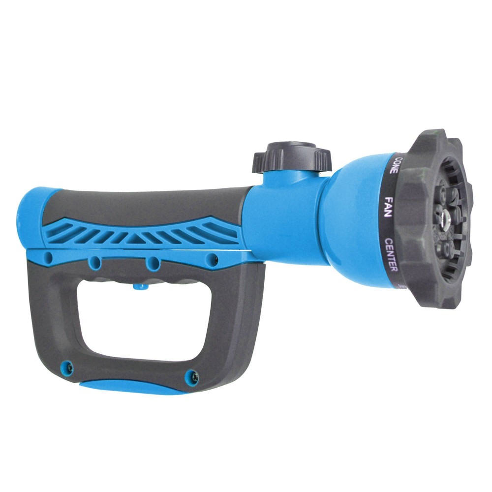 Photos - Other for Irrigation Bernini Easy Grip Hose Nozzle - Blue: 9-Pattern Garden Sprayer, Watering & Cleaning Tool