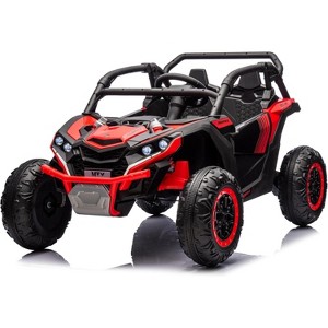 24V Kids Ride On Utv,2-Seater 4WD Off Road Electric Vehicle with Remote Control - 1 of 4