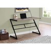 Vynxaria Modern 48-inch Brown Desk with Black Metal Accents Laminate Surface for Efficient Laptop Work - 4 of 4