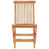 vidaXL 3 Piece Bistro Set with Green Cushions Solid Teak Wood - 4 of 4