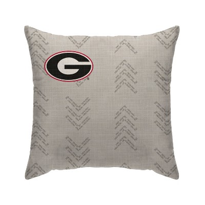 NCAA Georgia Bulldogs Wordmark Decorative Throw Pillow