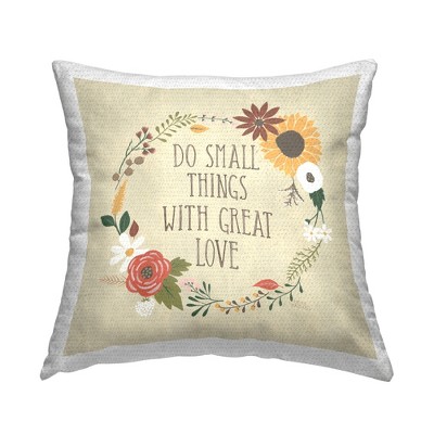Stupell Industries Heartwarming Great Love Quote Floral Border