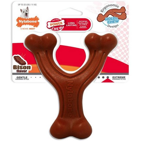 Nylabone Gourmet Style Strong Wishbone Dog Chew Toy Peanut Butter  Small/Regular - Up to 25 Ibs.