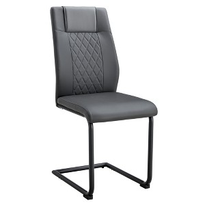 LOVMOR Dining Chairs Set, kitchen & Dining Room Chairs with Metal Legs and Faux Leather Padded Seat, kitchen Chairs w/ High Back - 1 of 4