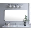 Elegant Lighting Soft corner metal rectangular mirror 30x60 inch in Silver - 2 of 4