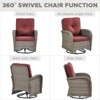 Gymojoy Outdoor Patio Wicker Swivel Chair Glider Chair Table with Removable Cushions - 4 of 4