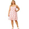 Agnes Orinda Women's Plus Size Sleeveless Ruffle Hem Cute Print Nightgowns - 3 of 4