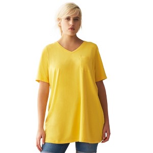 ellos V-Neck A-Line Tunic - 1 of 4