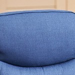 blue cushion/brown wicker