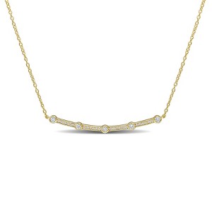 CREATED FOREVER  |   1/3 CT Lab Grown Diamond TW Fashion Pendant With Chain Yellow Silver GH VS1;VS2 18KY Micron Plated - 1 of 4