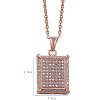 Angelica Necklace Womens Gold Plate Cubic Zirconia Pendant Ginger Lyne Collection - Rose Gold - 3 of 3
