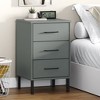 vidaXL Nightstand Storage Bedside Table with 3 Drawers Solid Pine Wood OSLO - 2 of 4