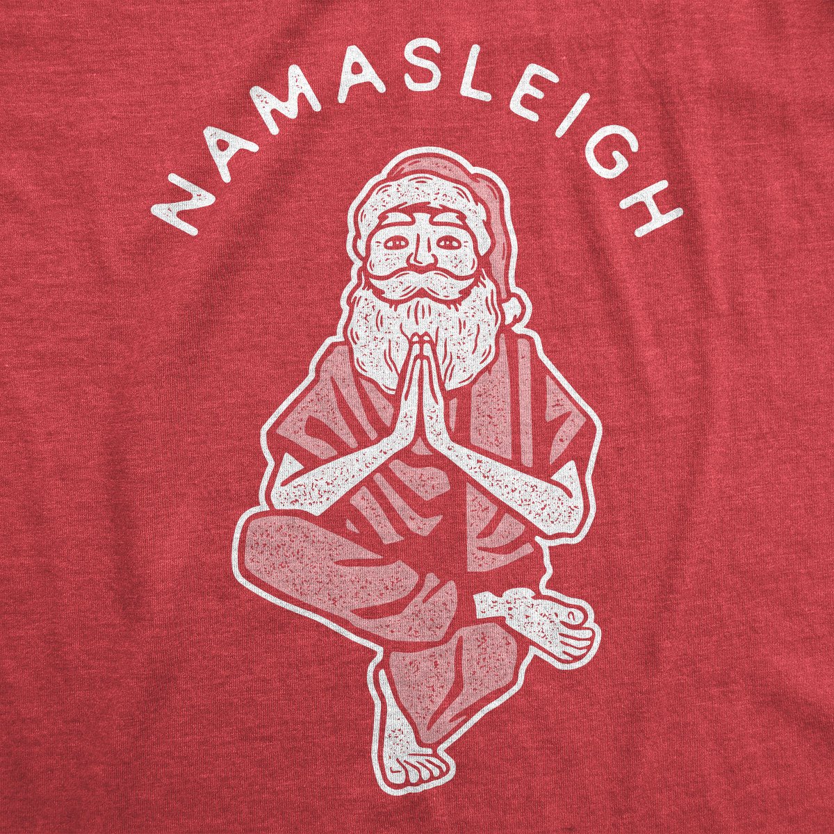 Мужские футболки Crazy Dog T-Shirts, Inc. Mens Namasleigh T Shirt Funny Namaste Yoga Meditation Santa Sleigh Christmas Tee - Crazy Dog Men's T Shirt Gift For Christmas Red S — фото 2
