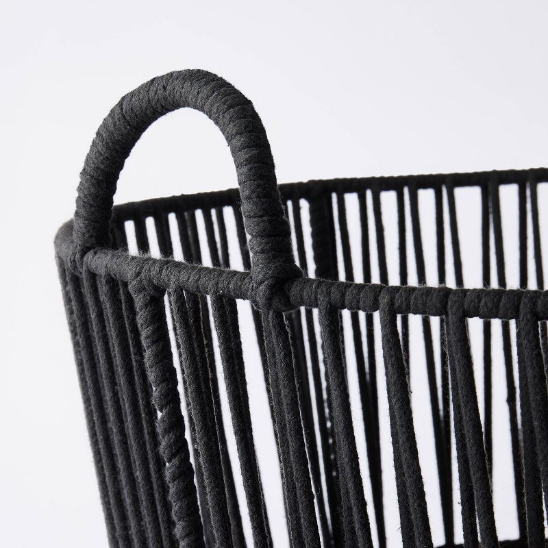 S Water Hyacinth and Black Cotton Rope Basket - Threshold&#8482;, 4 of 5