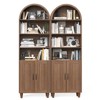 Buenhomino 71" Tall Arched Pantry Cabinet, Mid Century Bookcase with Adjustable Shelf & Doors, Wood Storage Cabinet for Dining Room, Living Room - 2 of 4