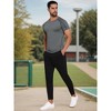 INSPIRE CHIC Men's Workout Stretch Crew Neck Short Sleeve Sport Running T-Shirts - 2 of 4
