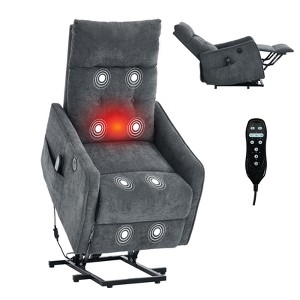 KWPZQEB Power Lift Chair, Single Motor Recliner Chair w/ USB Charging Port & Heavy Duty Motion Mechanism, Massage & Heat for Elderly - 1 of 4