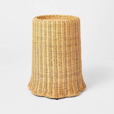 Scalloped Rattan Accent Table Fully Assembled - Threshold™ designed with Studio McGee