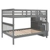 NicBex Bunk Bed Full over Full Pine Bed Frame with Storage Stairs and Full Length Guardrail for Bedroom, Dorm, No Box Spring Required - 3 of 4