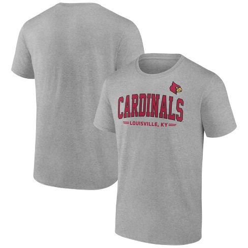 Ncaa Louisville Cardinals Men's Gray Bi-blend T-shirt : Target