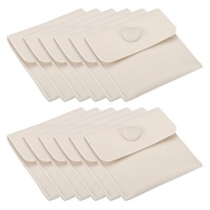 Unique Bargains Portable Microfiber Velvet Soft Jewelry Pouches 12 Pcs - 1 of 4