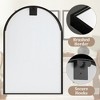 Lirago 36" Modern Black Framed Bathroom Mirror Sleek Arched Vanity Mirror with Easy Installation for Bathroom Bedroom or Entryway - 4 of 4