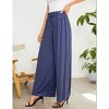 Clearlove Women's Wide Leg Pants Casual Palazzo Summer Flowy Pants Elastic High Waist Lounge Drawstring - 3 of 4