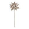 Beaded Silver Poinsettia Flower Stem (Set of 2) - 3 of 3