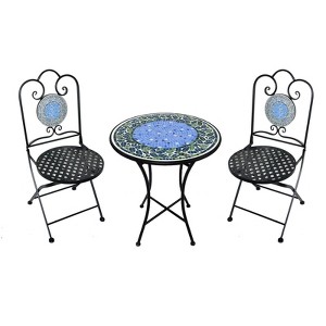 Infinity Infinity 3 pc Black Steel Casual Bistro Set - 1 of 1