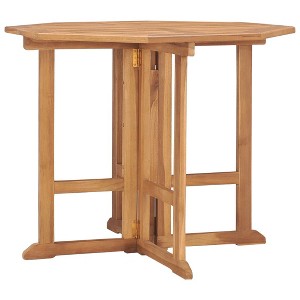 vidaXL Folding Patio Dining Table 35.4 inches x35.4 inches x29.5 inches  Solid Teak Wood - 1 of 4