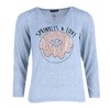 Weekending Women's Knit Donut Top & Plush White Jogger Set - 3 of 4