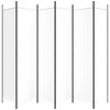 vidaXL 6-Panel Room Divider, 118.1"x78.7", Versatile White Fabric Screen Partition, Easy Assembly Required, Foldable Design for Space Saving - image 4 of 4