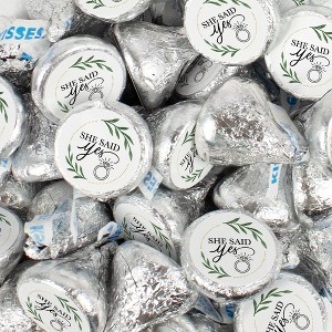 Bridal Shower Candy Chocolate Party Favors by Just Candy (Hershey's Kisses, Miniatures or Both)  - She Said Yes - 1 of 1