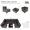 Maggift 7-Piece Patio Seating Set, All-Weather Wicker Rattan Sectional Sofa with One Side Tables for Poolside, Patio, Gray, 41.3" * 28.3" * 29.3" - 2 of 4