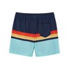 Andy & Evan  Kids  Multi Stripe Boardshort w/Built-In Comfort Stretch Short Liner - 2 of 3