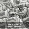 2 Pack Triple-Layer Cotton Pillow Shams, Breathable Thermal Yarn-Dyed Euro Pillowcases, 26x26 Inches - NTBAY - 3 of 4