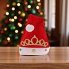 Unique Bargains Christmas Hat Adult Crown Christmas Hat Polyester 11.02"x14.96" 1 Pc - 2 of 4