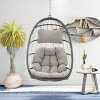 Nestfair 3.6ft Wicker Outdoor Hammock Chair Gray - 3 of 4