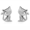 Kitty Cat Stud Earrings for Women Sterling Silver Cz Ginger Lyne Collection - image 2 of 4