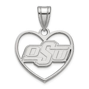 Black Bow Jewelry Sterling Silver Oklahoma State Cowboys NCAA Pendant - 1 of 4