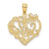 Black Bow Jewelry 14k Yellow Gold and Rhodium Sweet 16 Butterfly Heart Pendant, 18mm - 3 of 4
