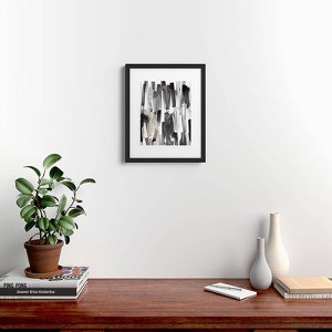 Ninola Design Watery Stripes Japandi Framed Wall Art - Deny Designs - 1 of 4